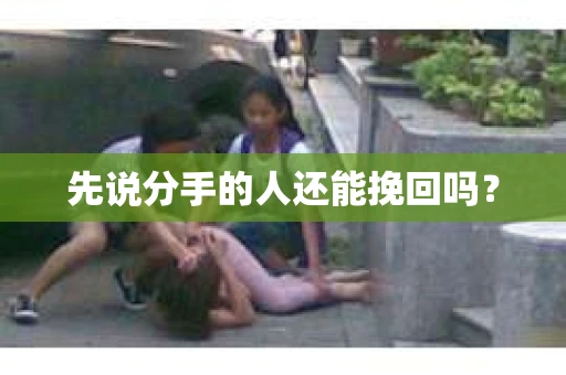 先说分手的人还能挽回吗？