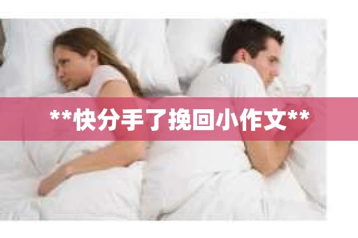 **快分手了挽回小作文**