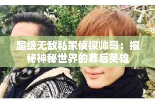 超级无敌私家侦探帅哥：揭秘神秘世界的幕后英雄