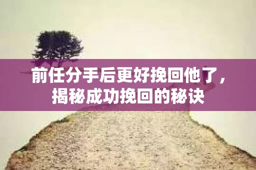 前任分手后更好挽回他了，揭秘成功挽回的秘诀