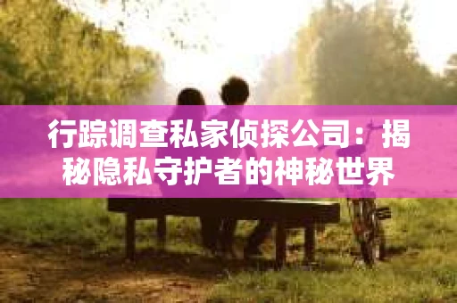 行踪调查私家侦探公司：揭秘隐私守护者的神秘世界