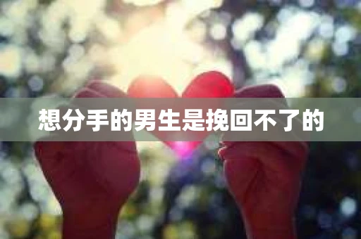 想分手的男生是挽回不了的