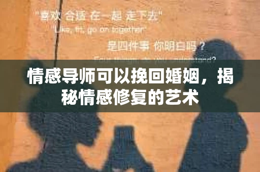 情感导师可以挽回婚姻，揭秘情感修复的艺术
